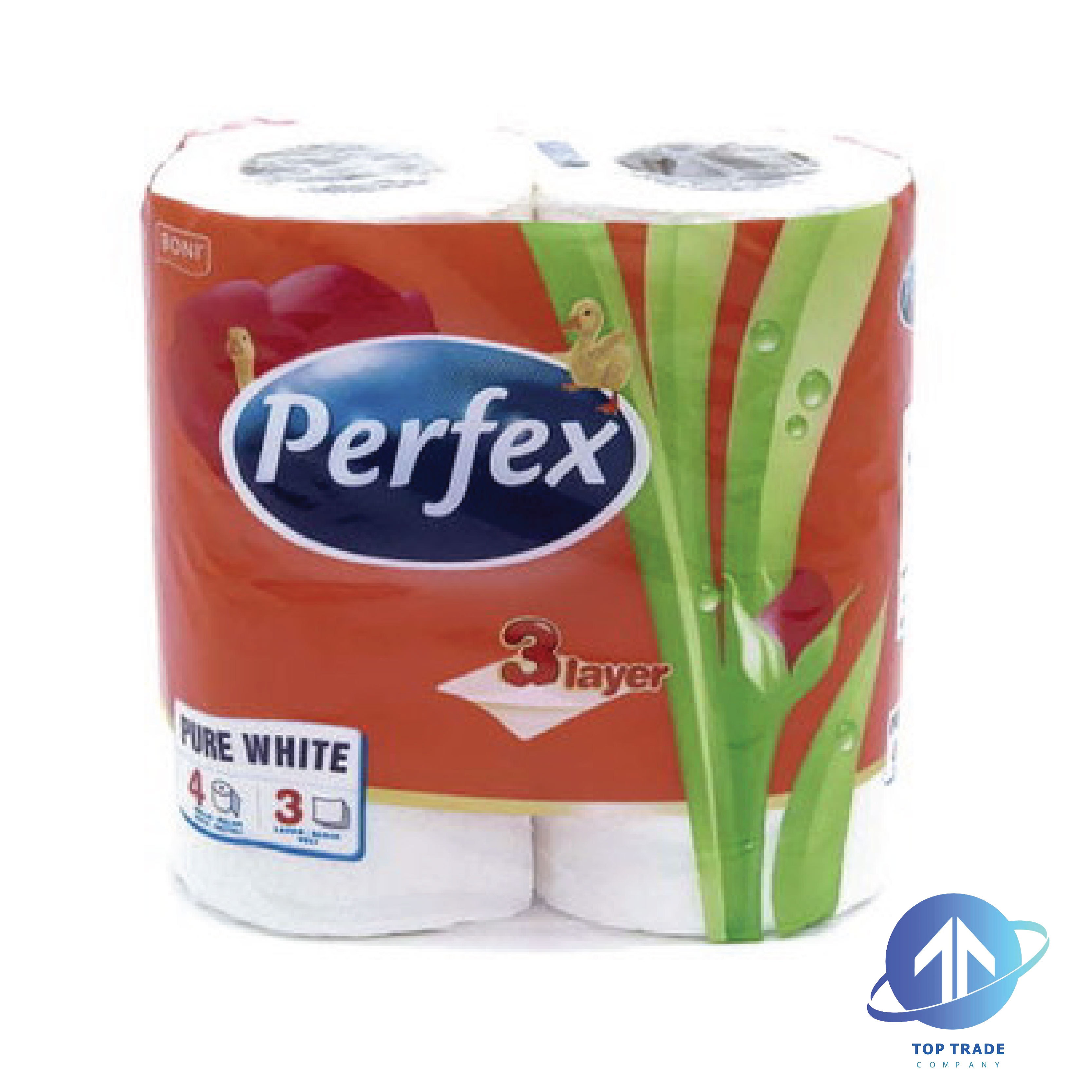 Perfex toilet paper 4 rolls 3 layers