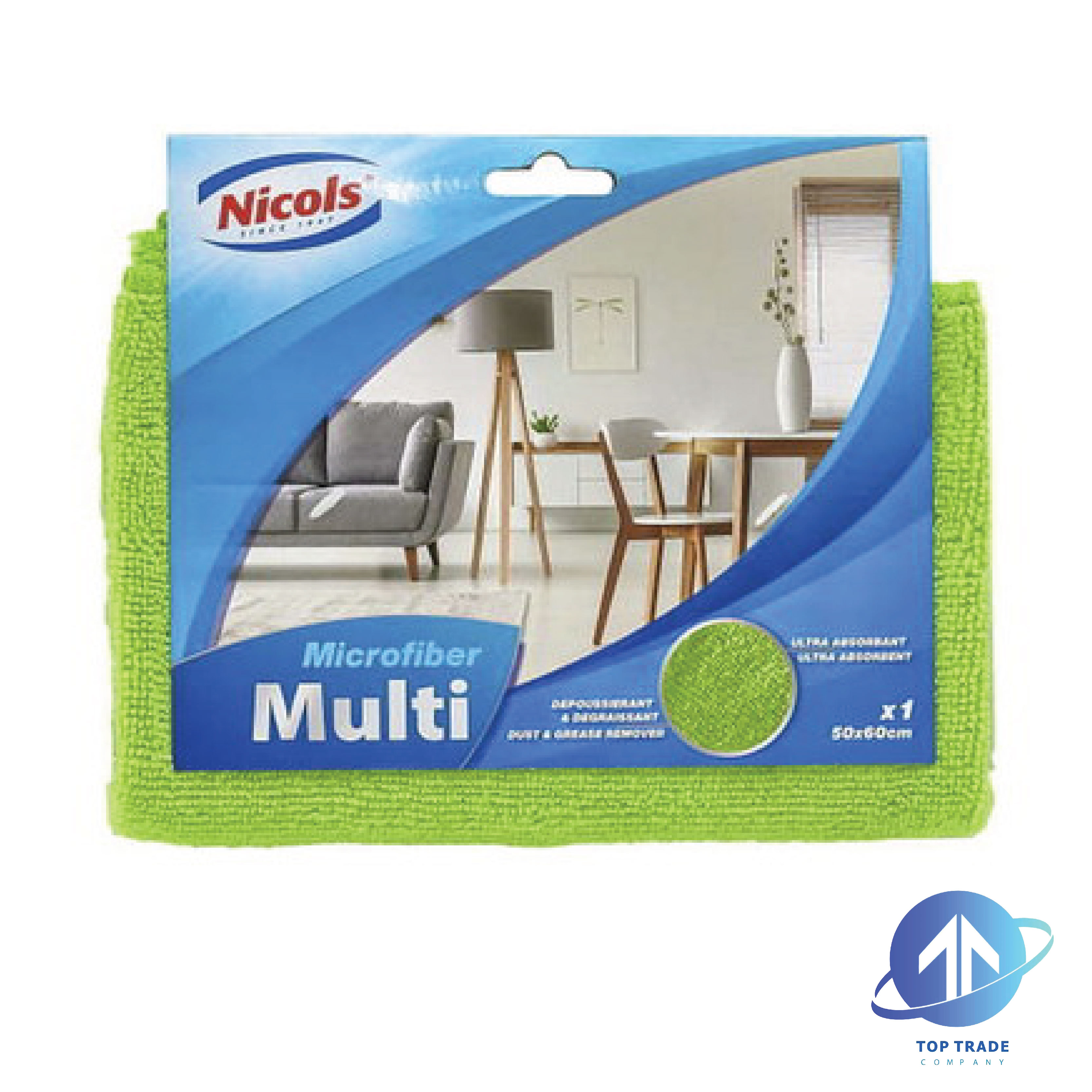 Nicols floorcloth microfibre multi 50x60cm