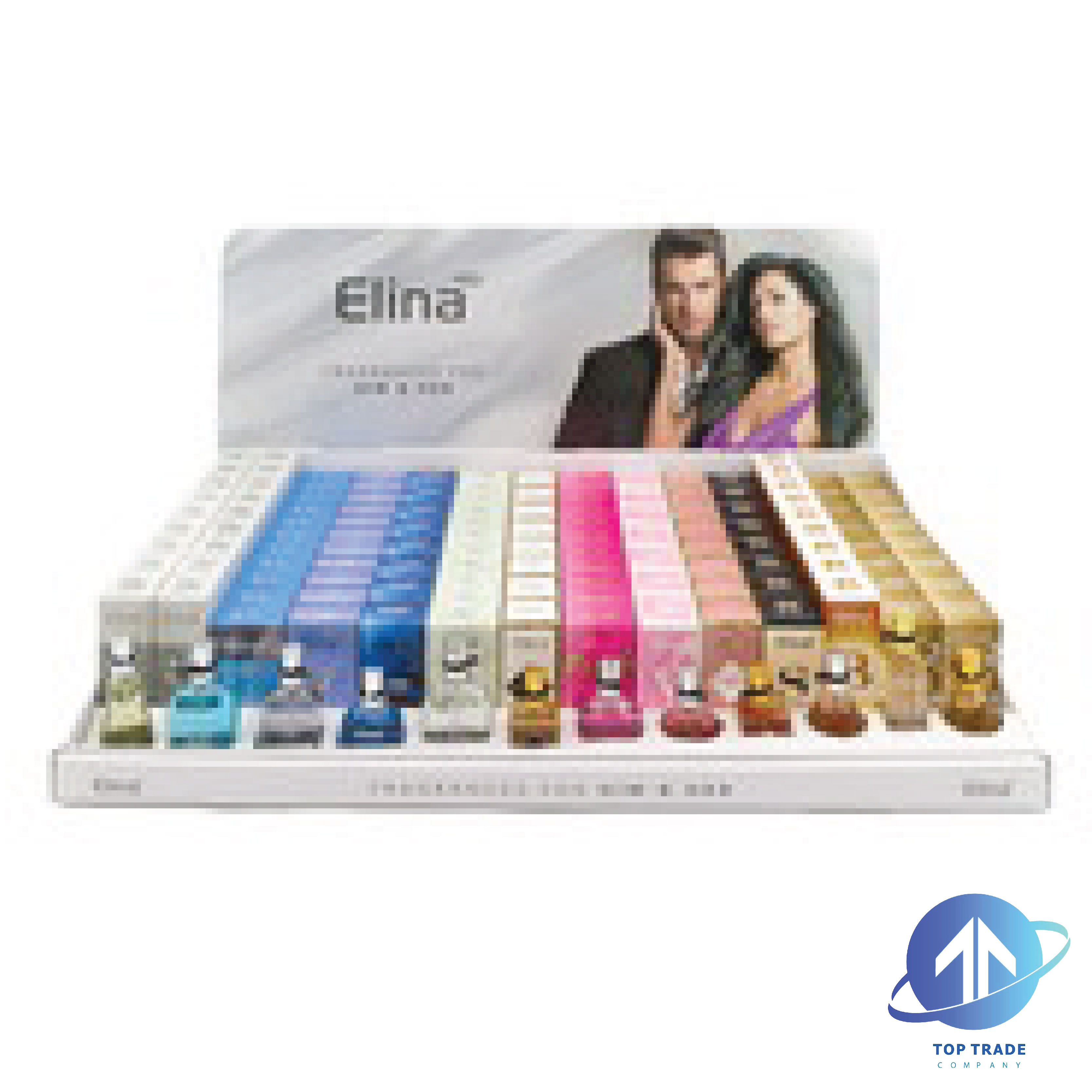 Elina eau de parfum 15ml 126pcs 12perfumes mix display + 12 testers