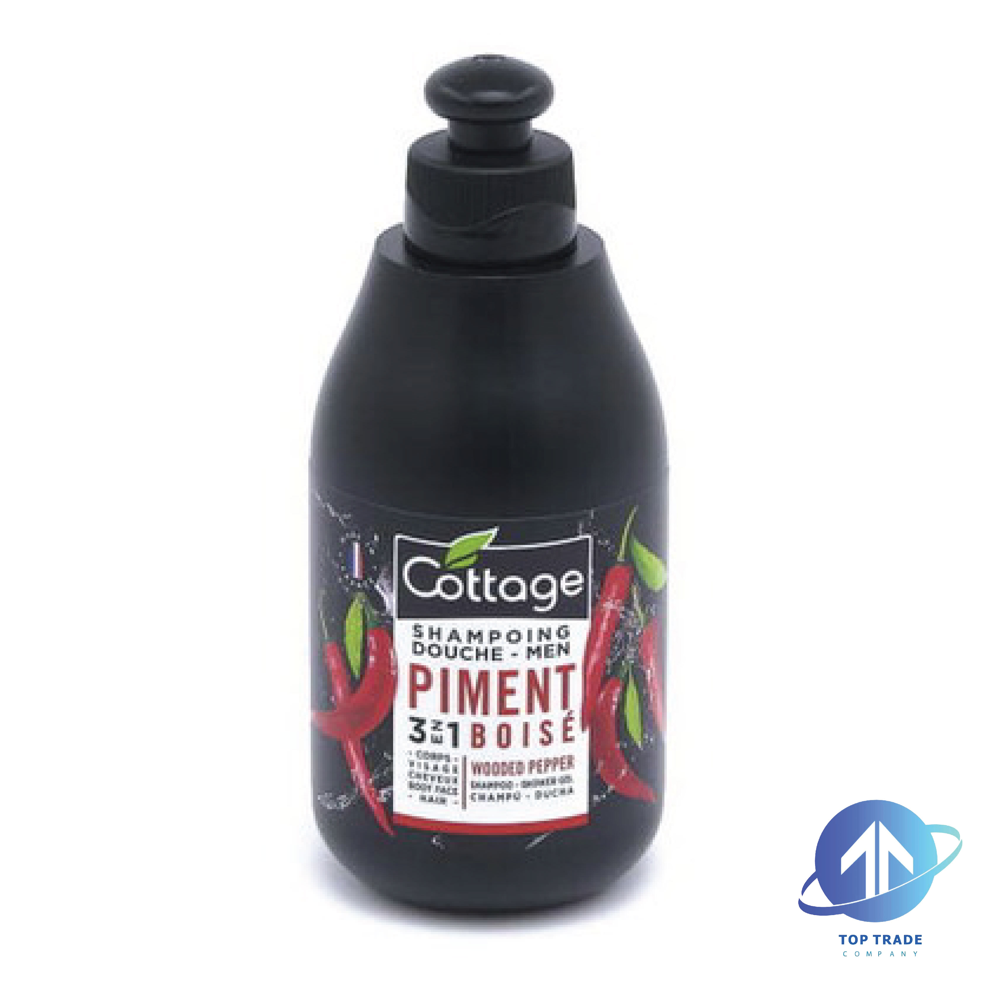 Cottage shampooing et gel douche 3 en 1 homme Piment Boisé 250ml