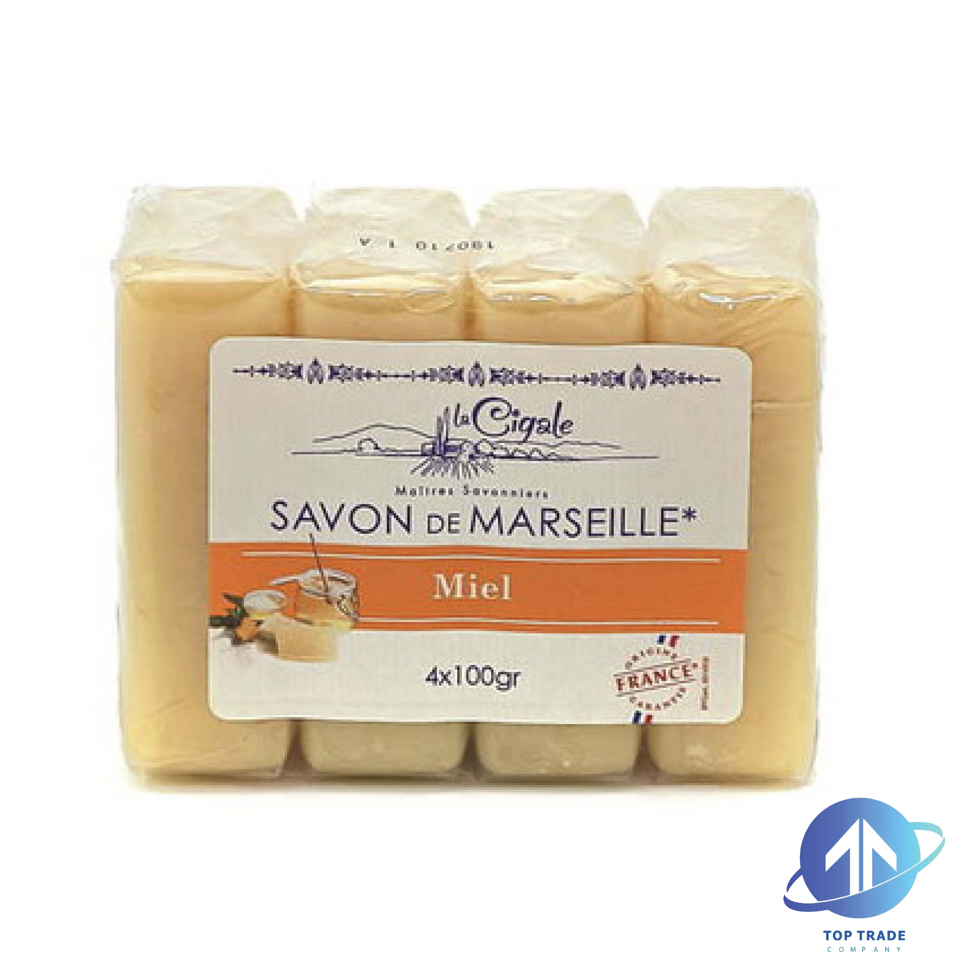 La Cigale Marseille soap honey 4x100gr