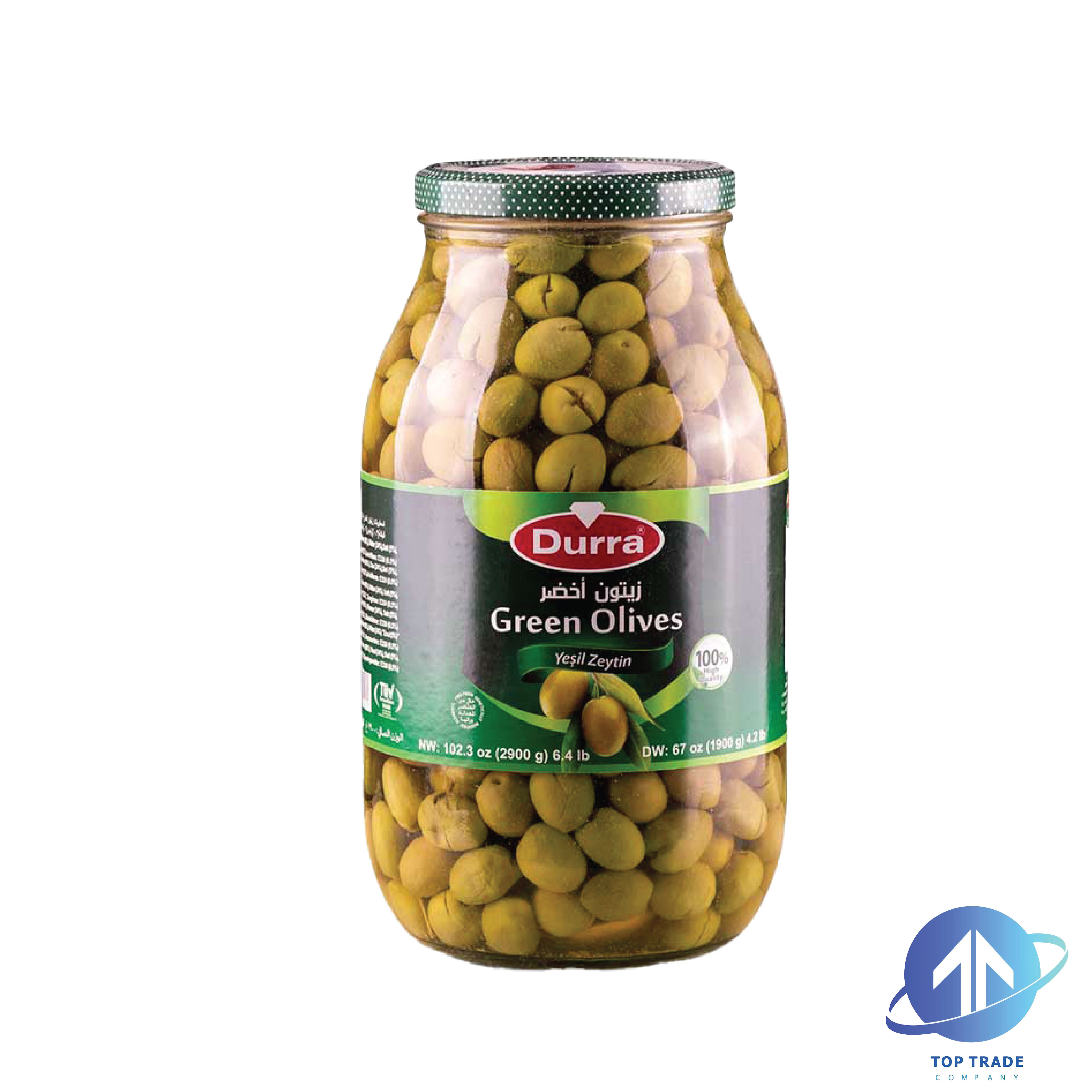 Durra Green Olives Halabi 2800gr 