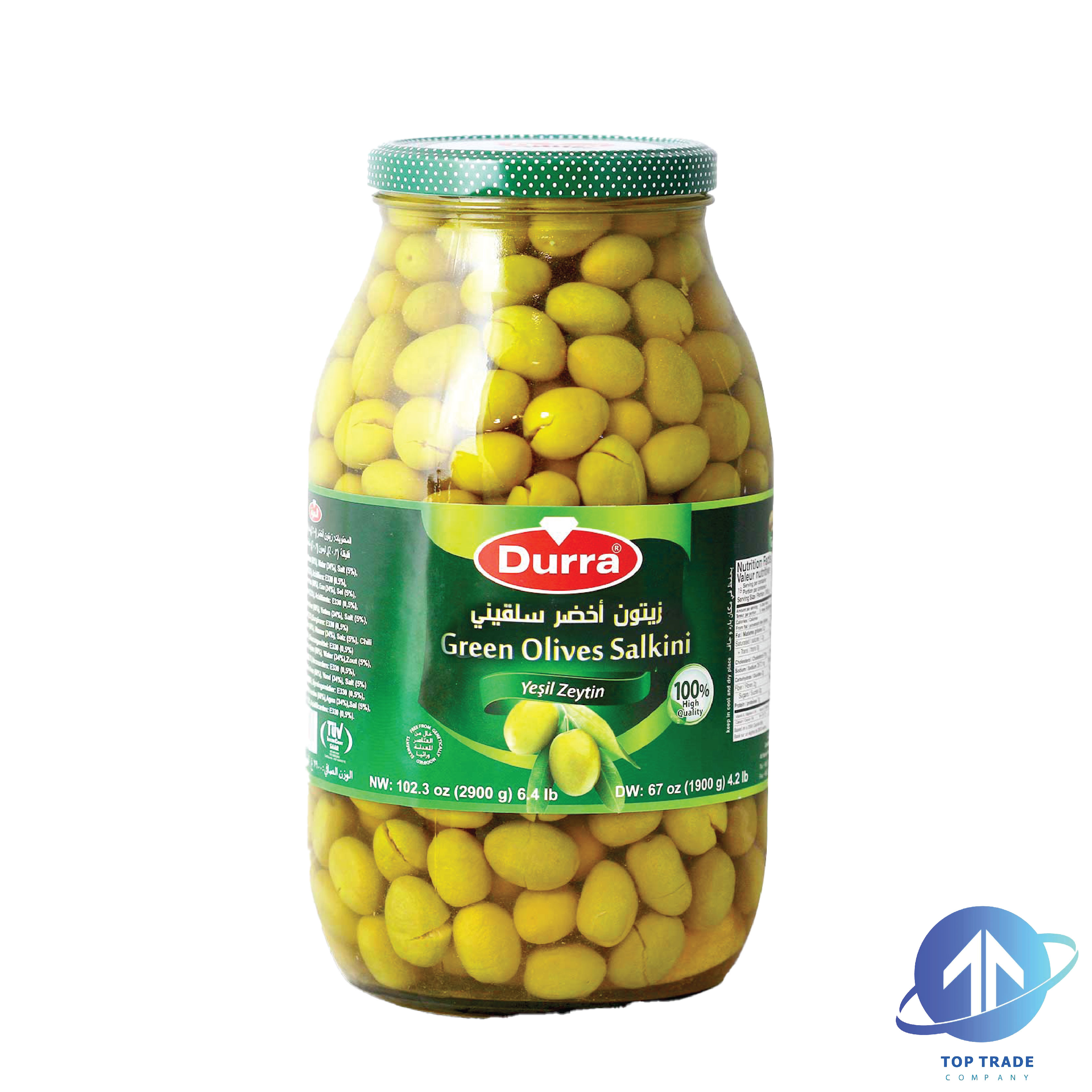 Durra Green Olives Salkini 2900gr 