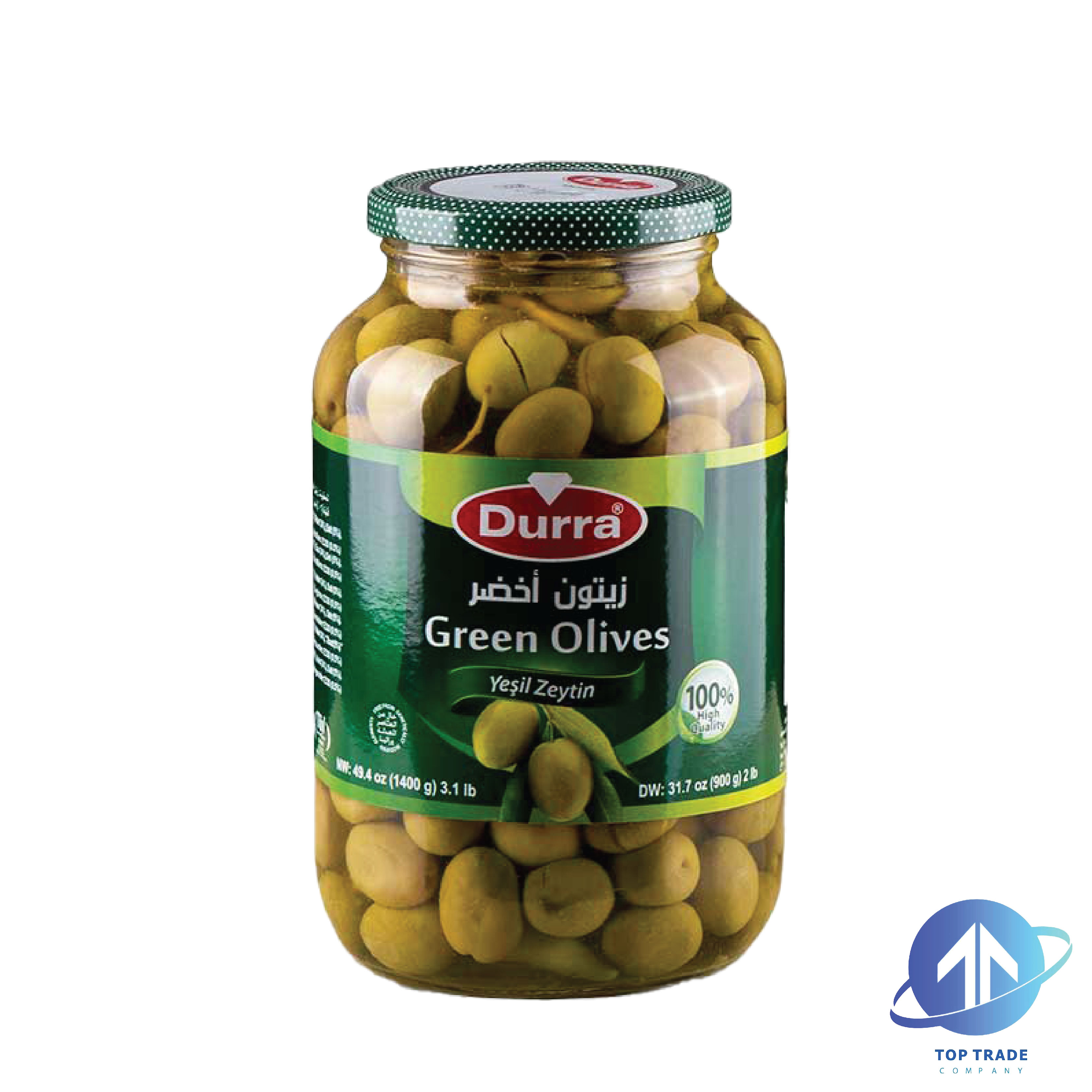 Durra Green Olives Halabi 1400gr 