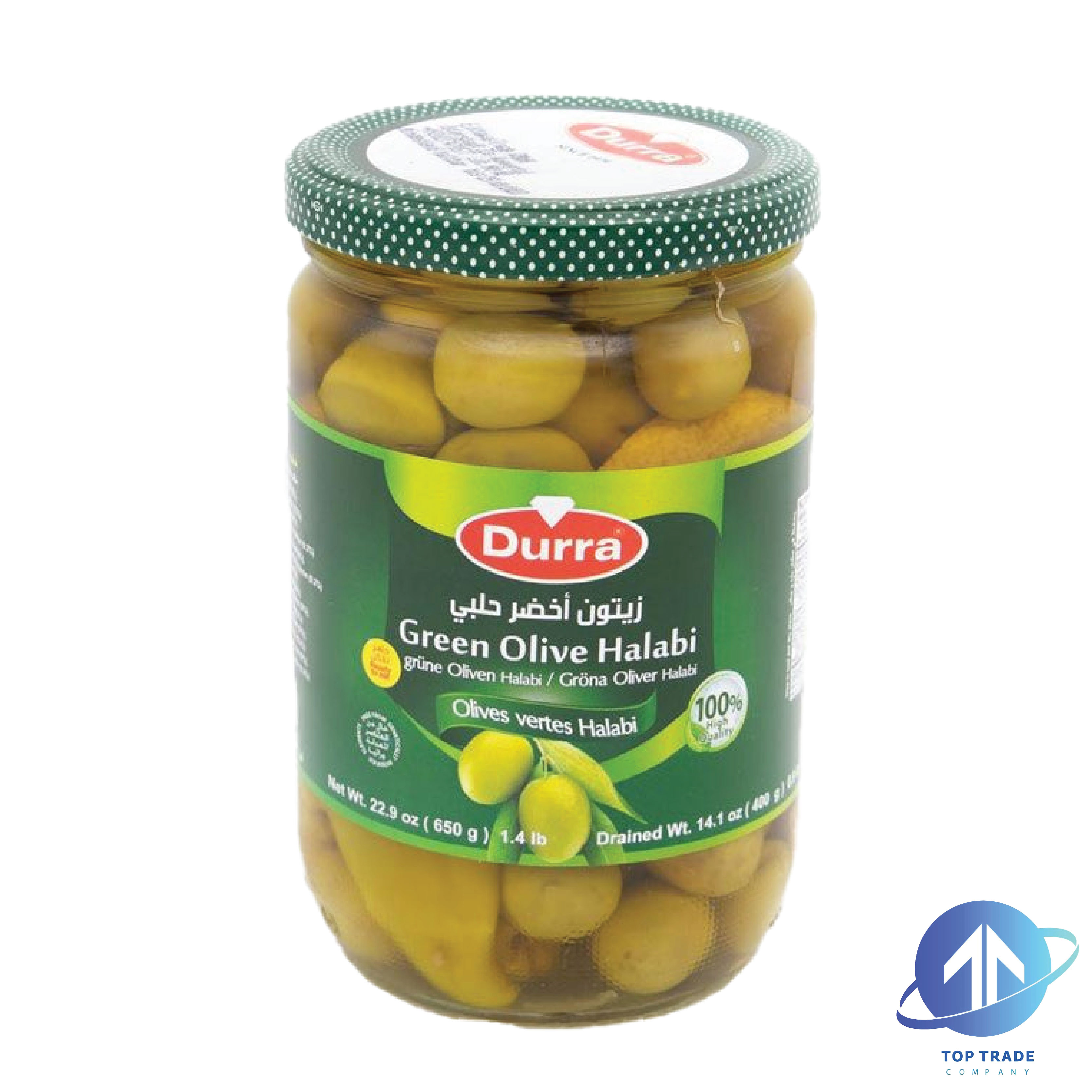 Durra Green Olives Halabi 650gr 