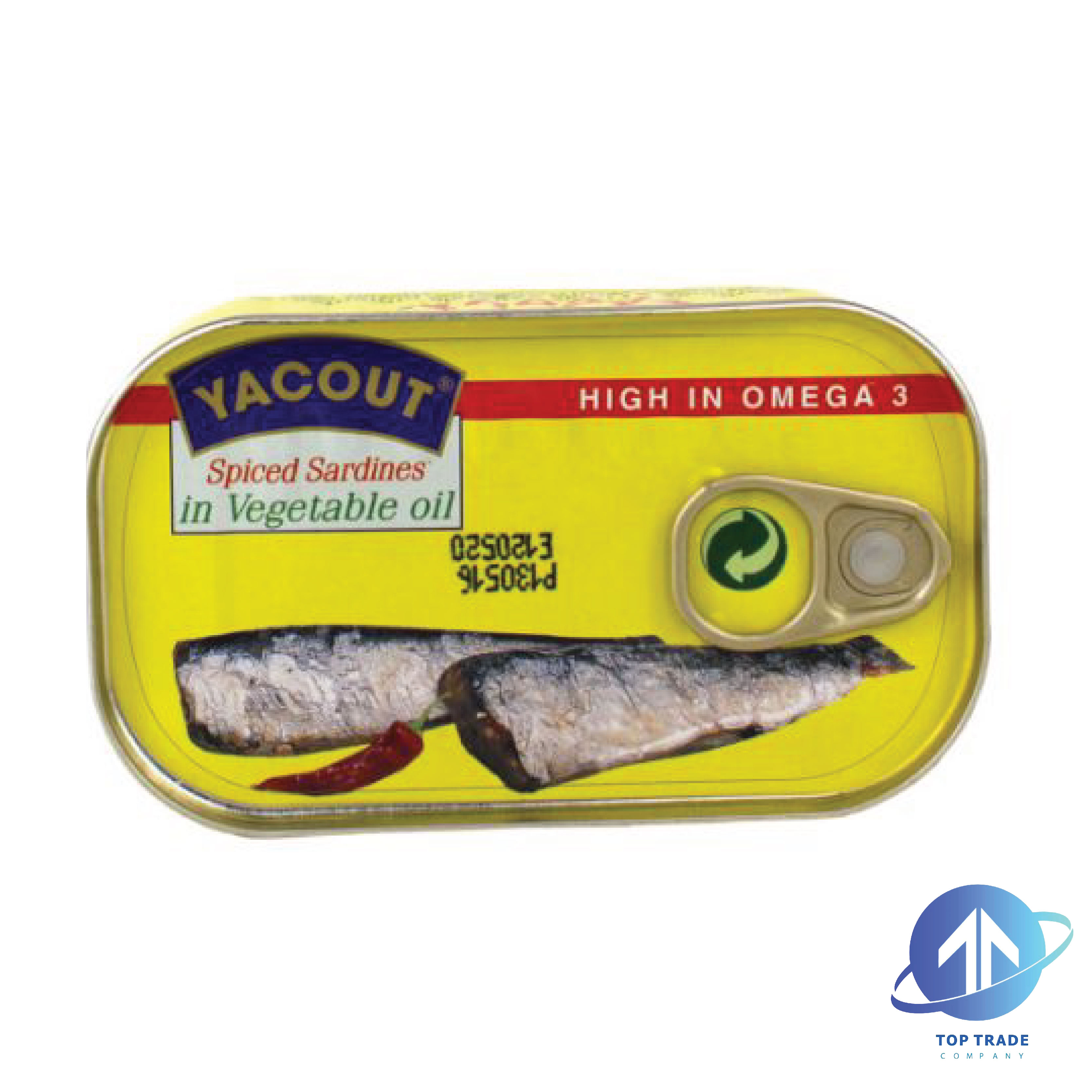 Yacout Hot Sardines in Vegetable Oil 125gr