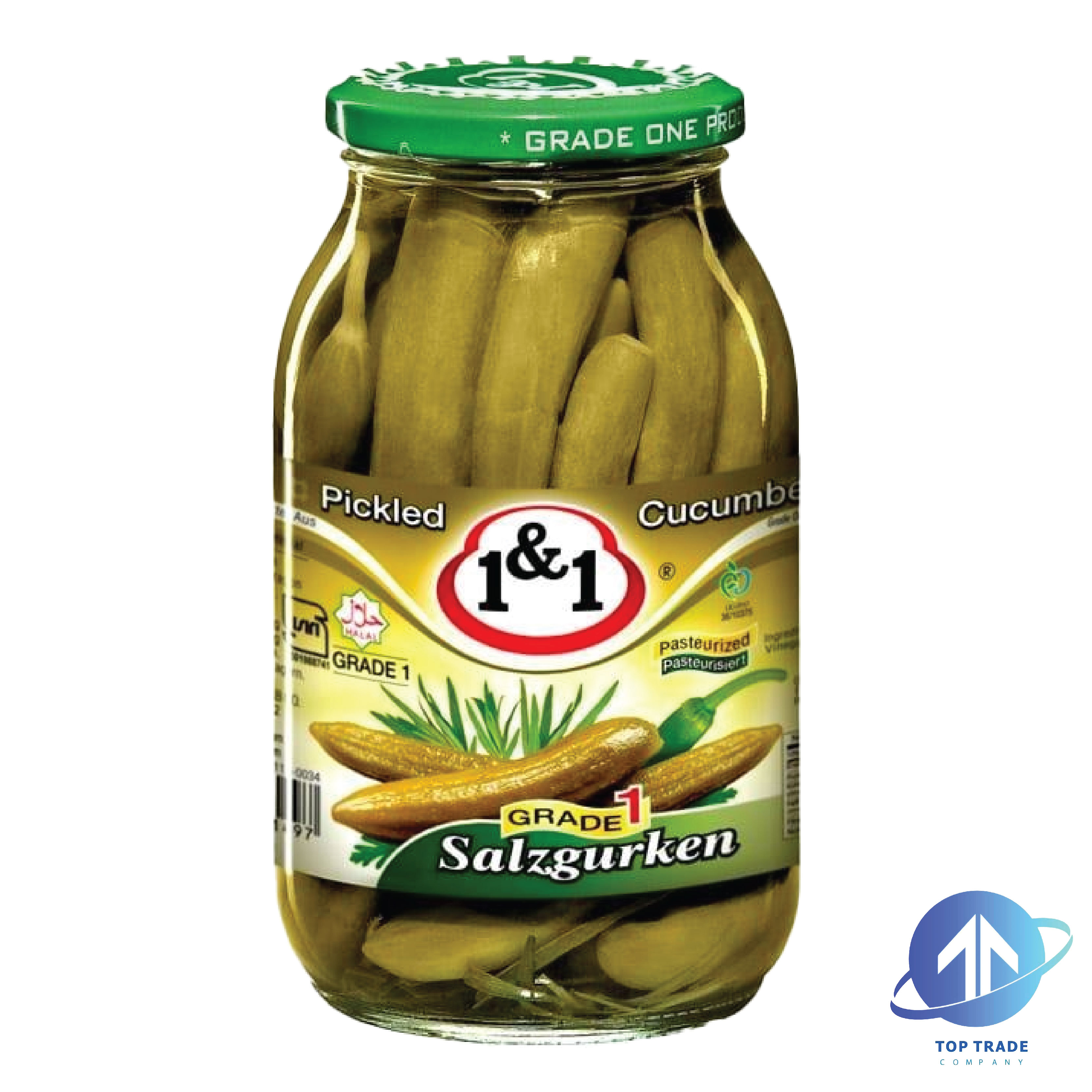 1&1  Small Cucumber pickles 1500gr 
